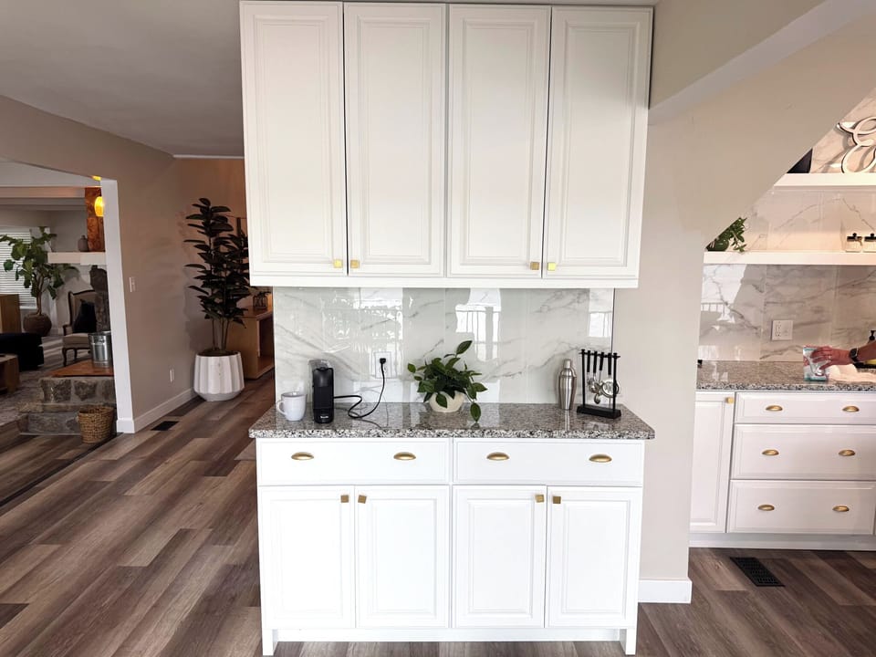 Coffee bar with Nespresso machine and drip coffee maker