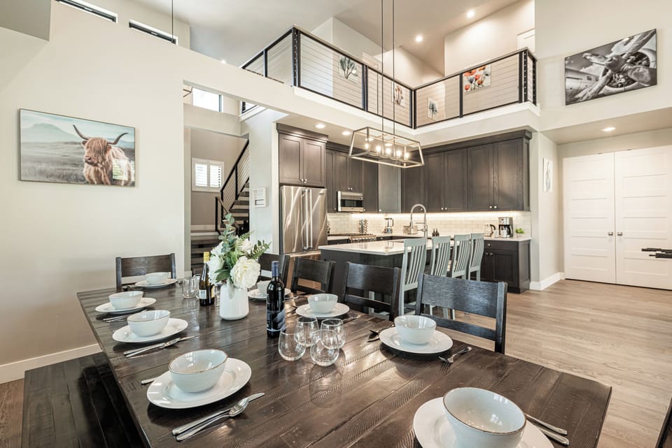 Dining area and kitchen
