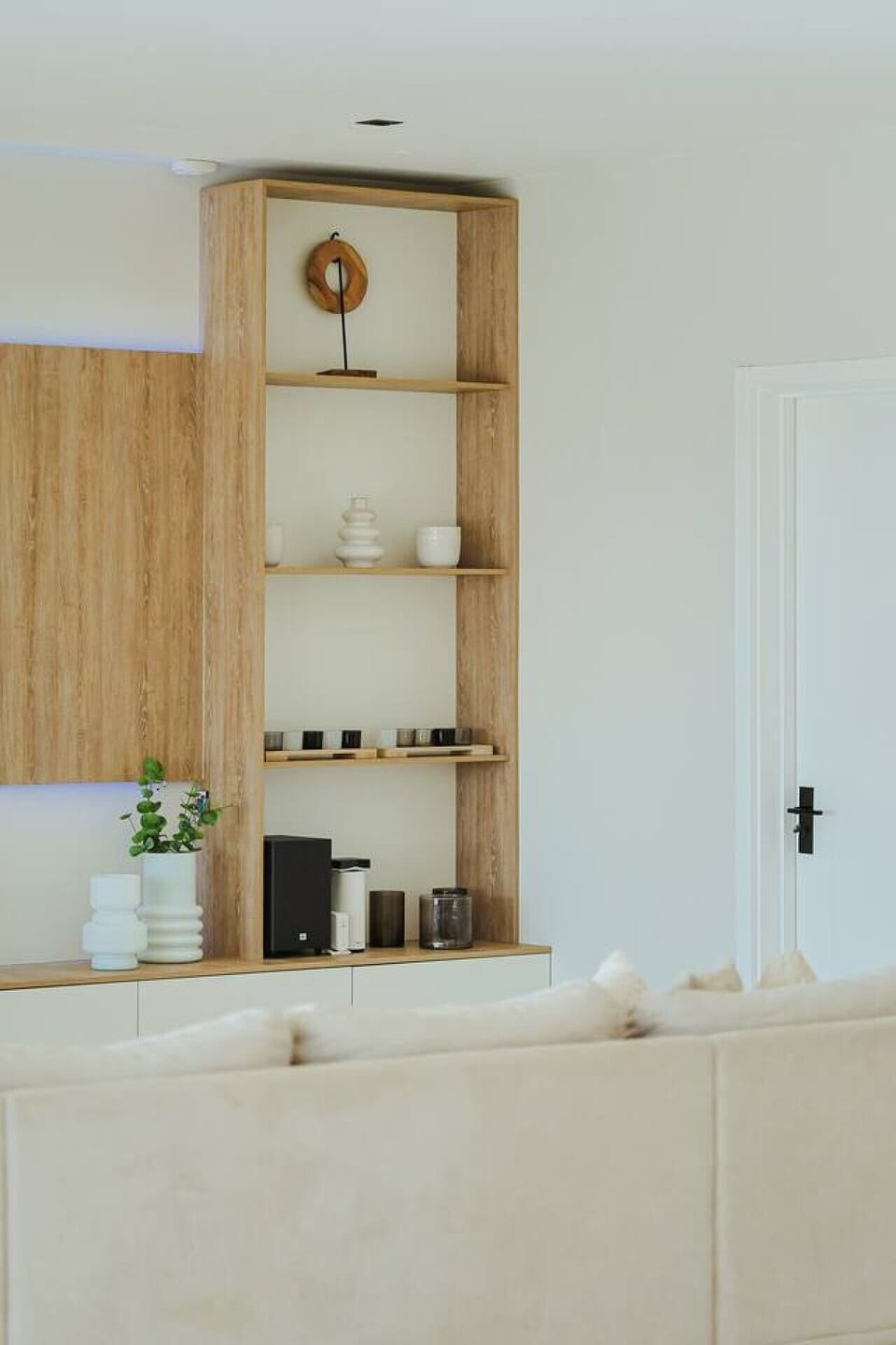 Thoughtfully designed details and warm natural finishes create a calm, welcoming atmosphere throughout the villa.