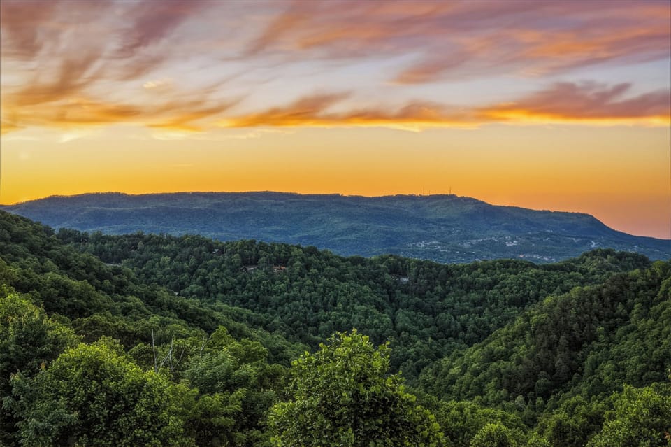Stunning mountain sunsets from the cabin decks