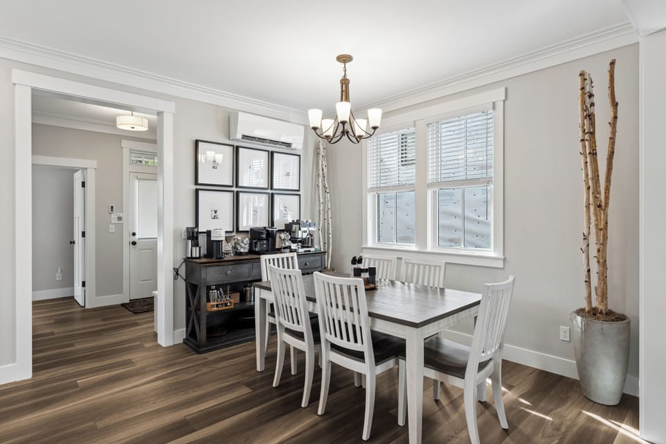 Dining area with coffee bar