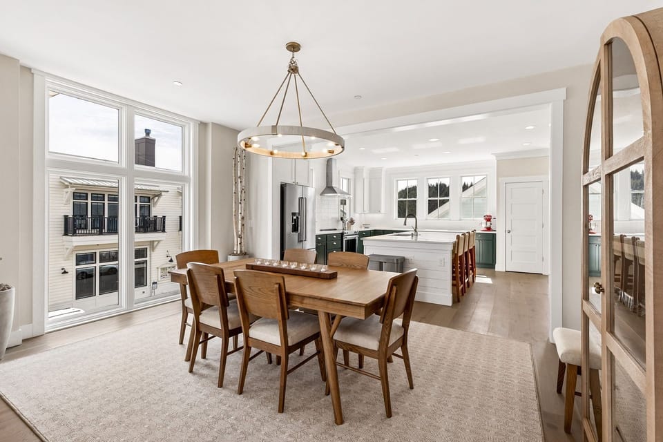 Dining area and kitchen