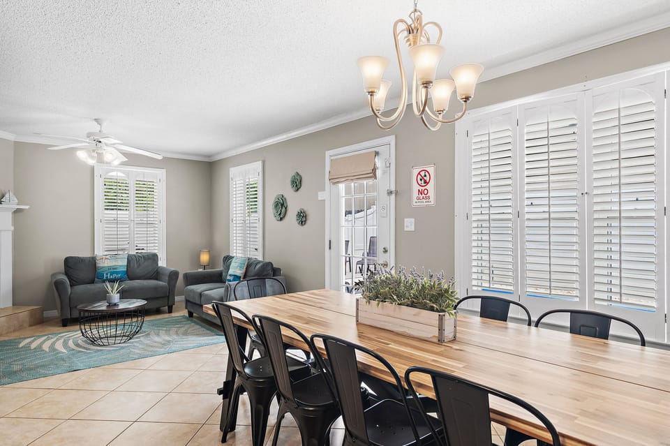 Dining and living space