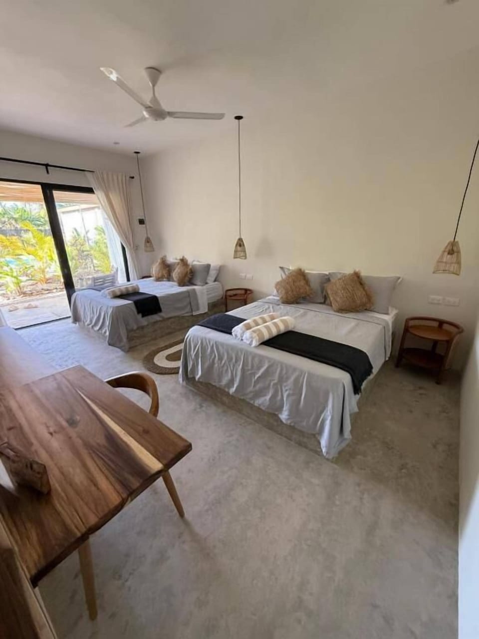 Quadruple Room, Patio, Garden View | In-room safe, desk, blackout drapes, iron/ironing board
