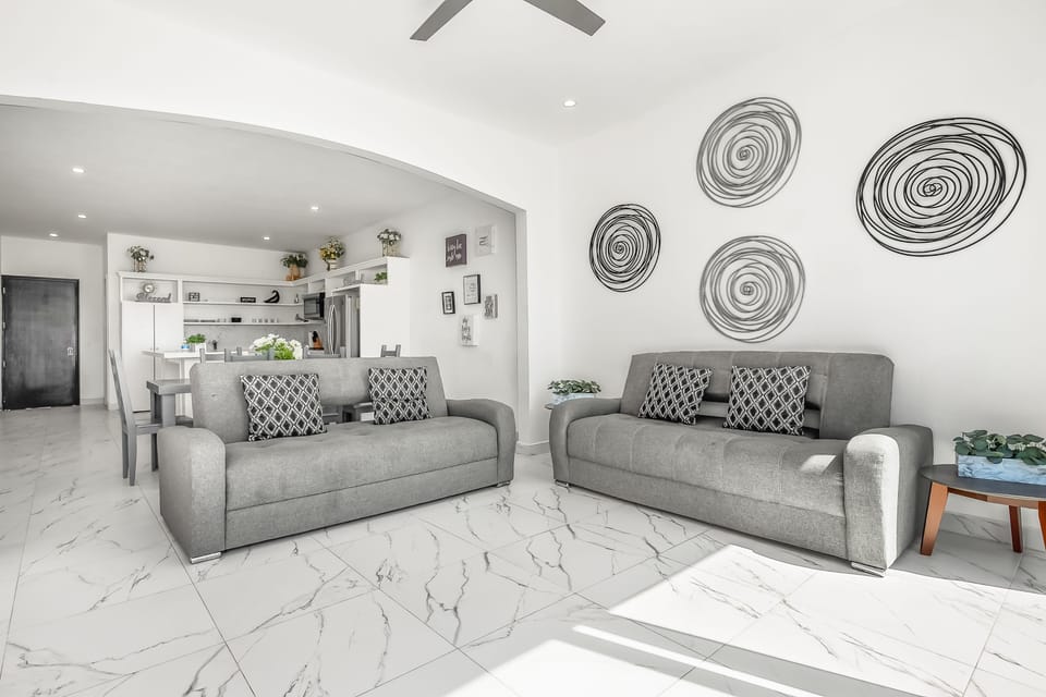 House, Multiple Beds, Partial Ocean View (Casa Platino 22 - Playa Arcangel) | Living area