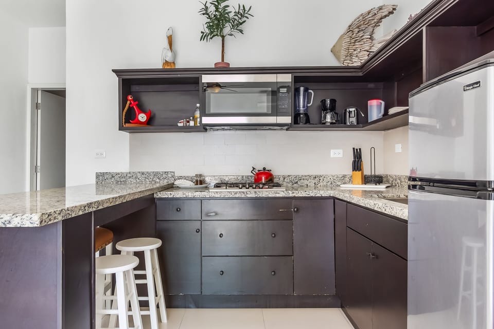 Apartment, 1 Queen Bed with Sofa bed, Partial Ocean View (Jr Suite 6 - Playa Arcangel) | Private kitchen