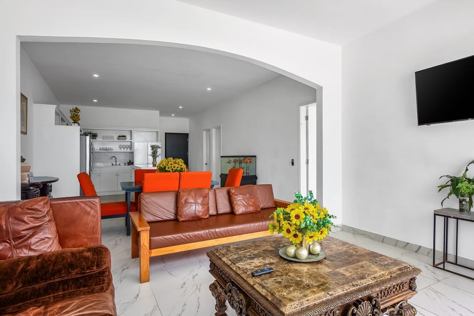 Villa, Multiple Beds, Kitchen, Partial Ocean View (Casa Arcilla 18 - Playa Arcangel) | Living area