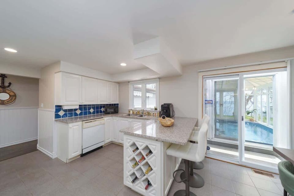 Fully equipped kitchen ready for dining.