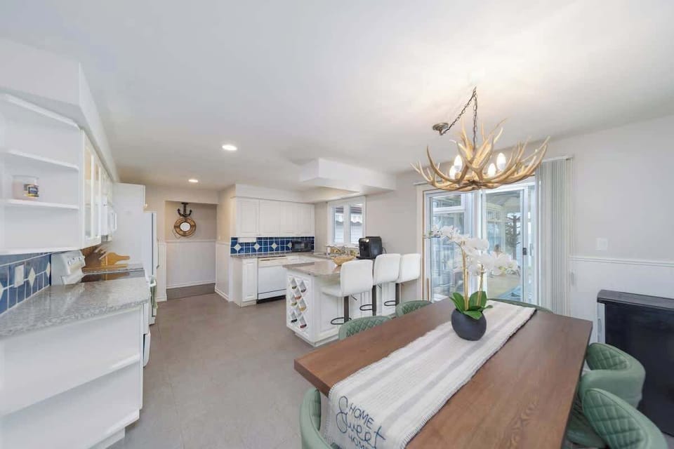 Fully equipped kitchen ready for dining.