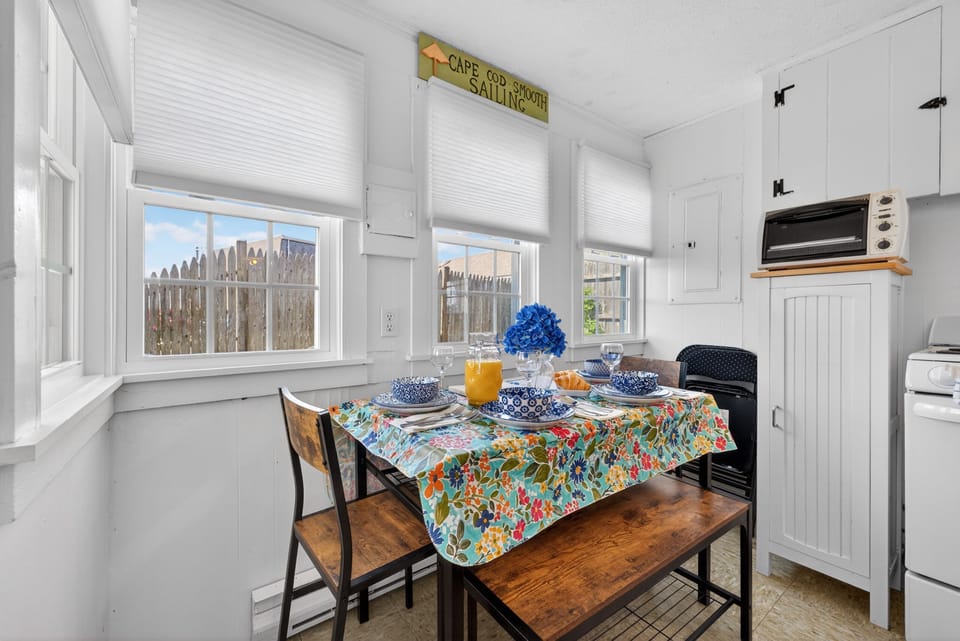 Cozy table for four, perfect for shared meals together!
