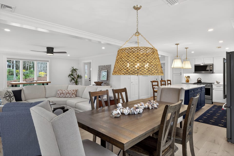 Open dining room and kitchen. Well appointed will everything you will need.