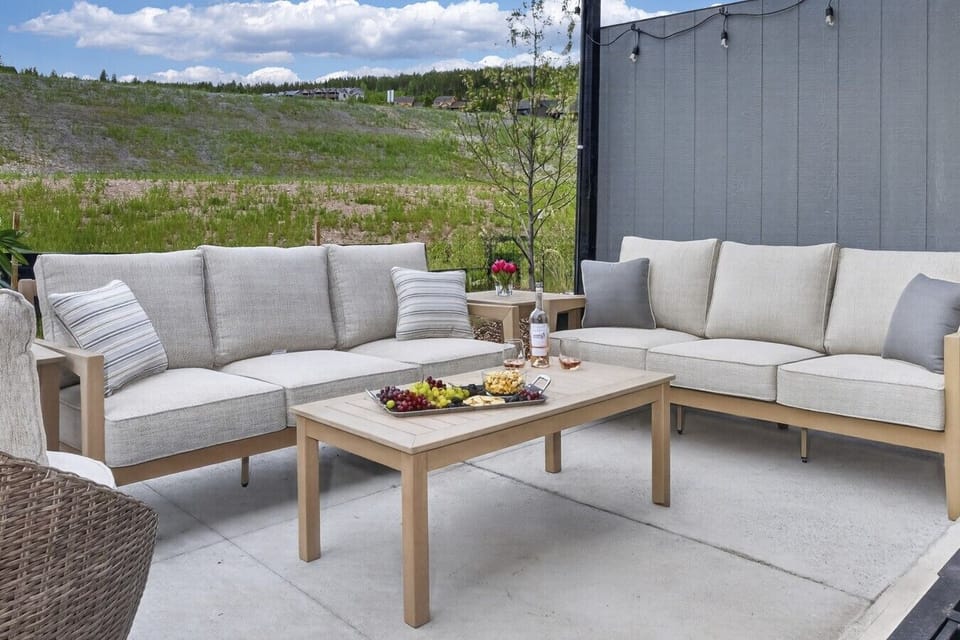Enjoy your morning coffee in this peaceful outdoor retreat.