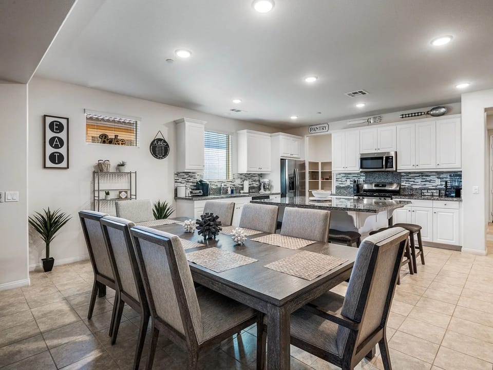 Dining room seating for 8