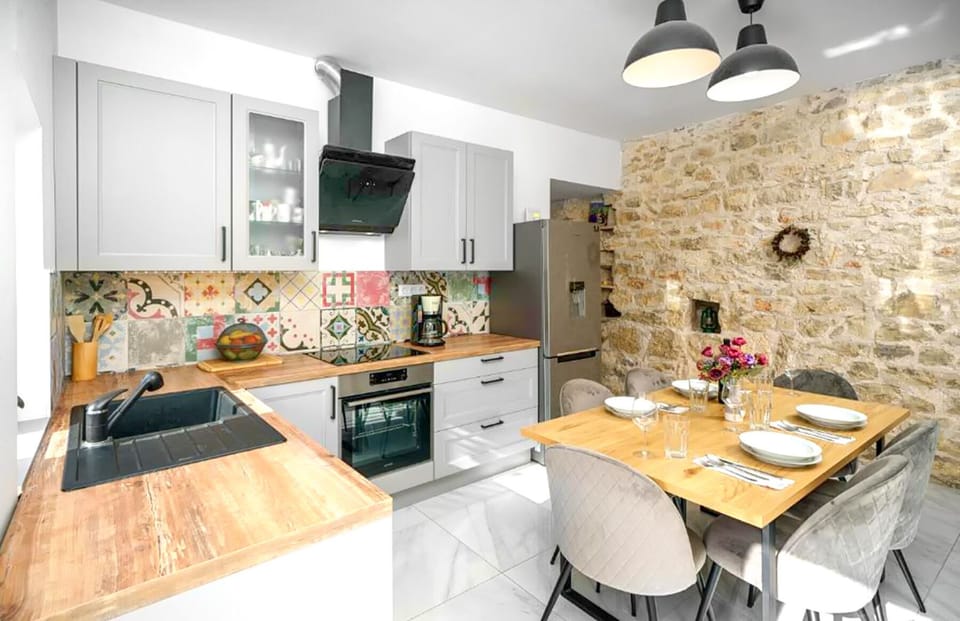 Villa | Private kitchen | Espresso maker, fridge, microwave, oven
