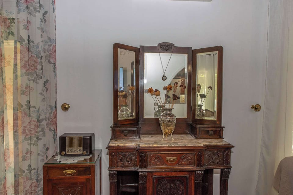 Elegant vanity space with natural light