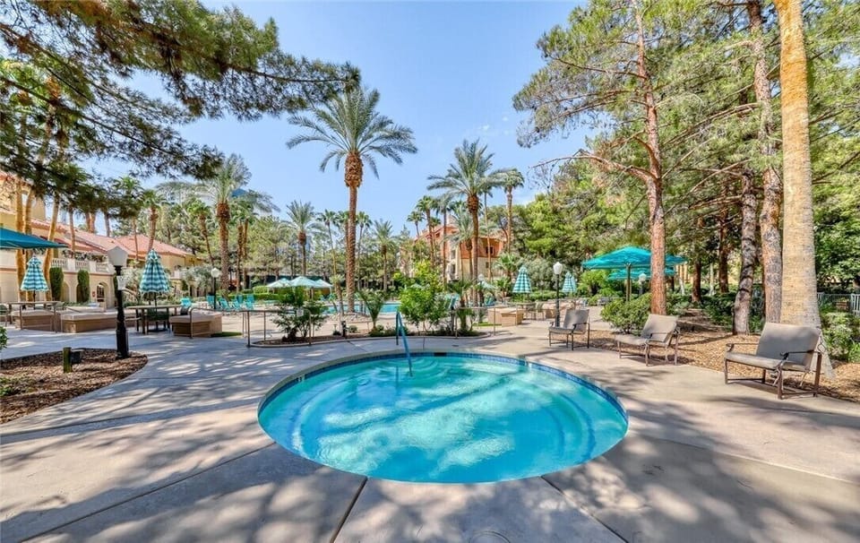 Large heated Spa in the main pool area.