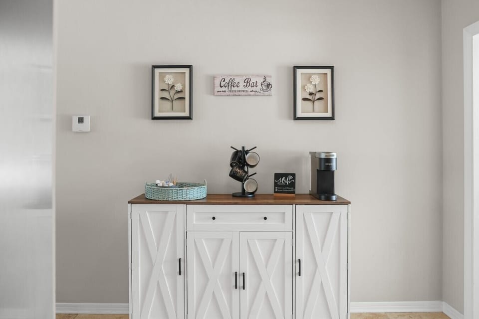 View of coffee bar from kitchen