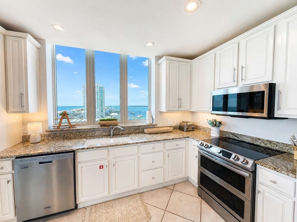 Kitchen with Gulf Views 