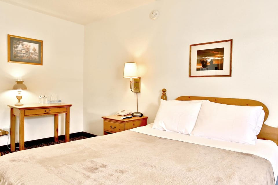 1 bedroom, desk, blackout drapes, soundproofing