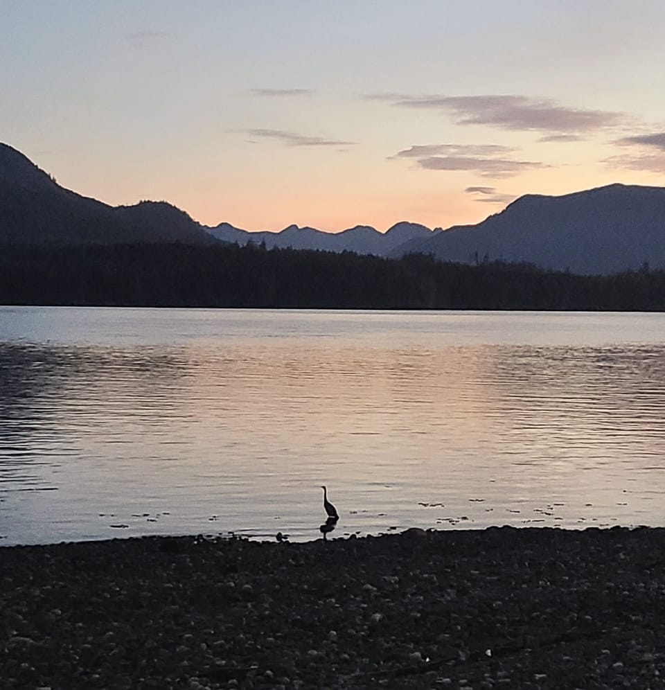 View from nearby beach