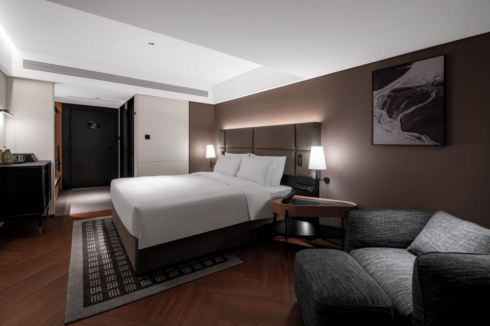 In-room safe, desk, laptop workspace, blackout drapes