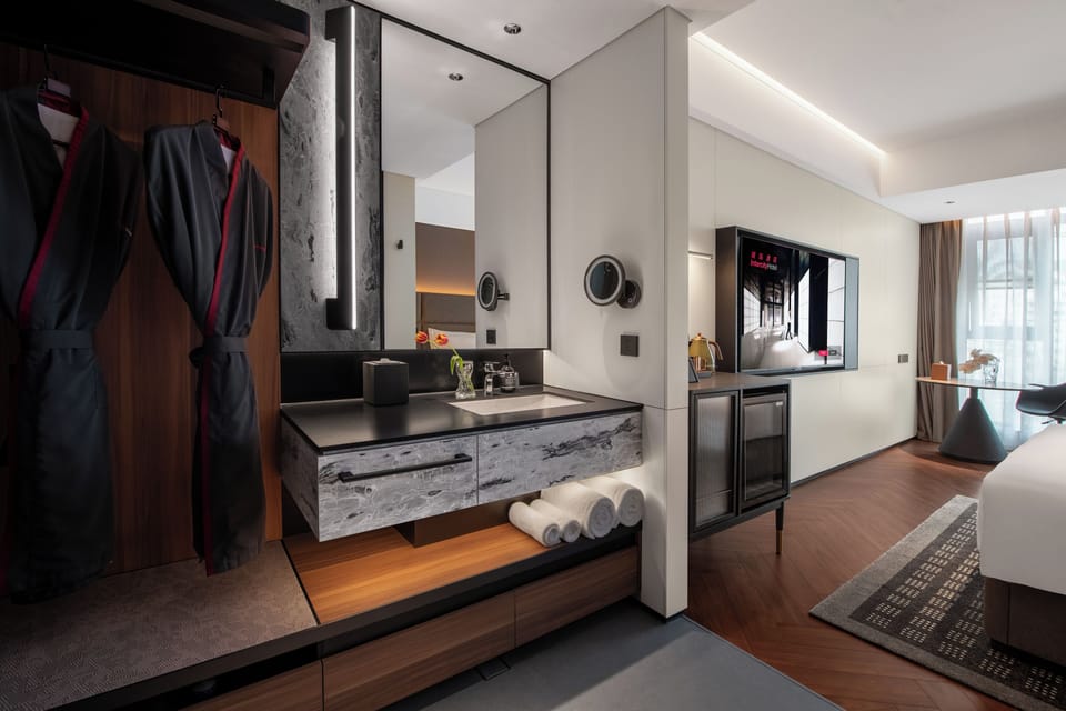 Superior Double Room, Courtyard View | In-room safe, desk, laptop workspace, blackout drapes