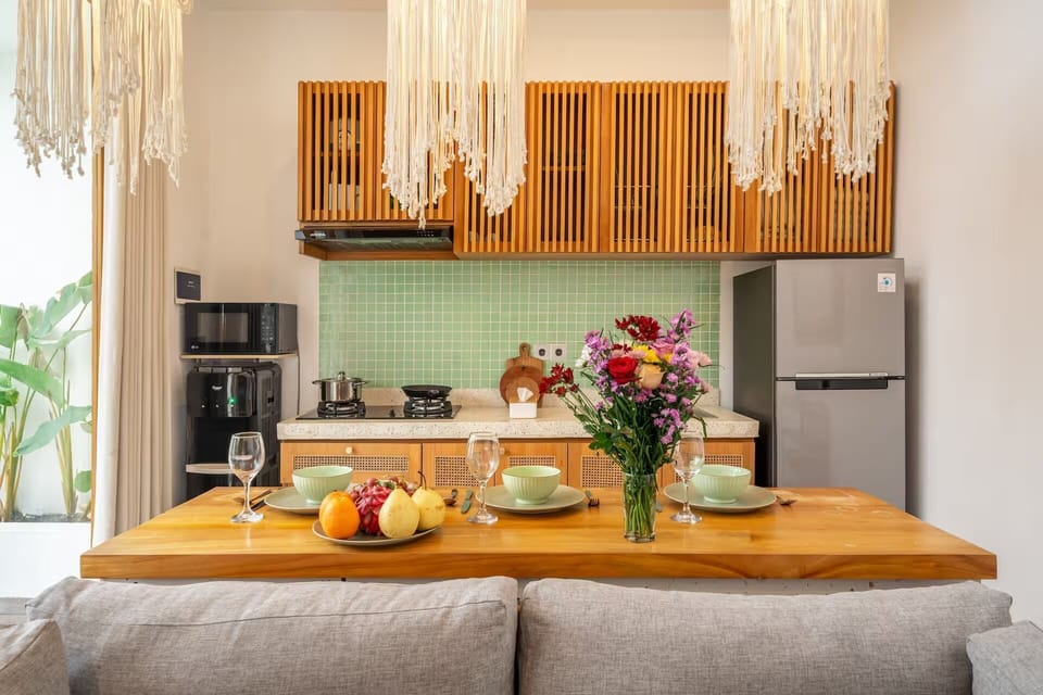 Deluxe Villa, 2 Bedrooms, Private Pool | Living area | 55-inch Smart TV with digital channels