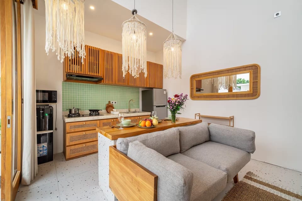 Deluxe Villa, 2 Bedrooms, Private Pool | Private kitchen | Spices, eco-friendly cleaning products, paper towels, kitchen islands