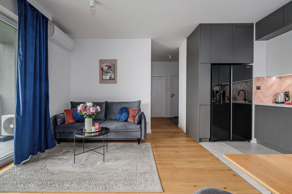 Superior Apartment, Balcony, City View | Living area | 43-inch Smart TV with digital channels