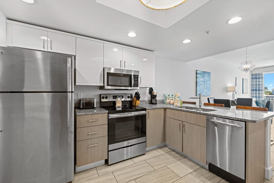 Bright and airy, this kitchen invites culinary creativity with plenty of room to work.