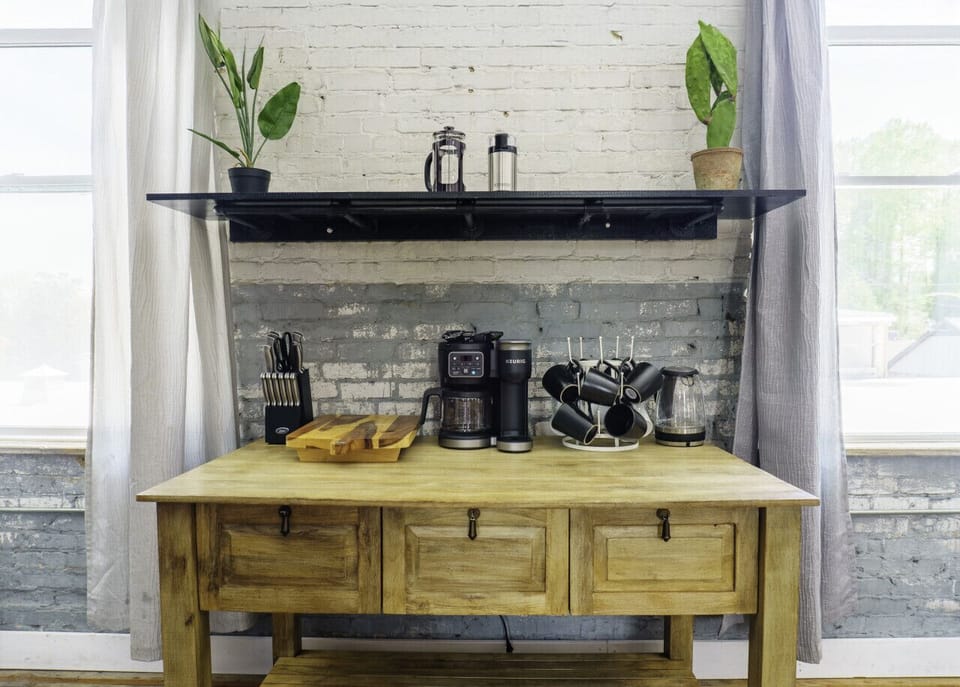 But first, coffee! Drip for the whole group, keurig and french press to get you going.