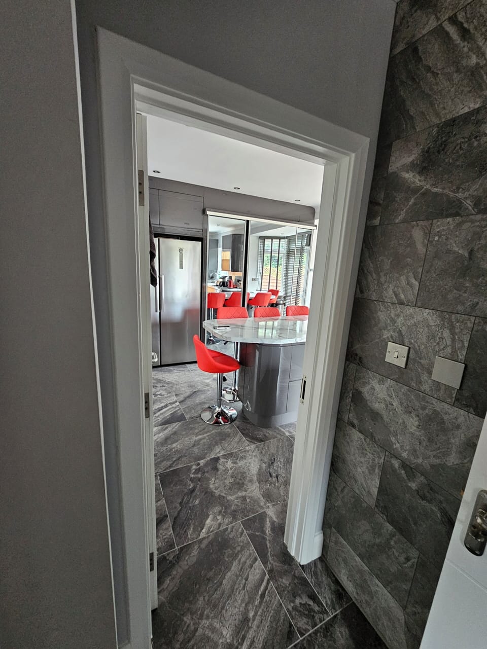 Kitchen door.