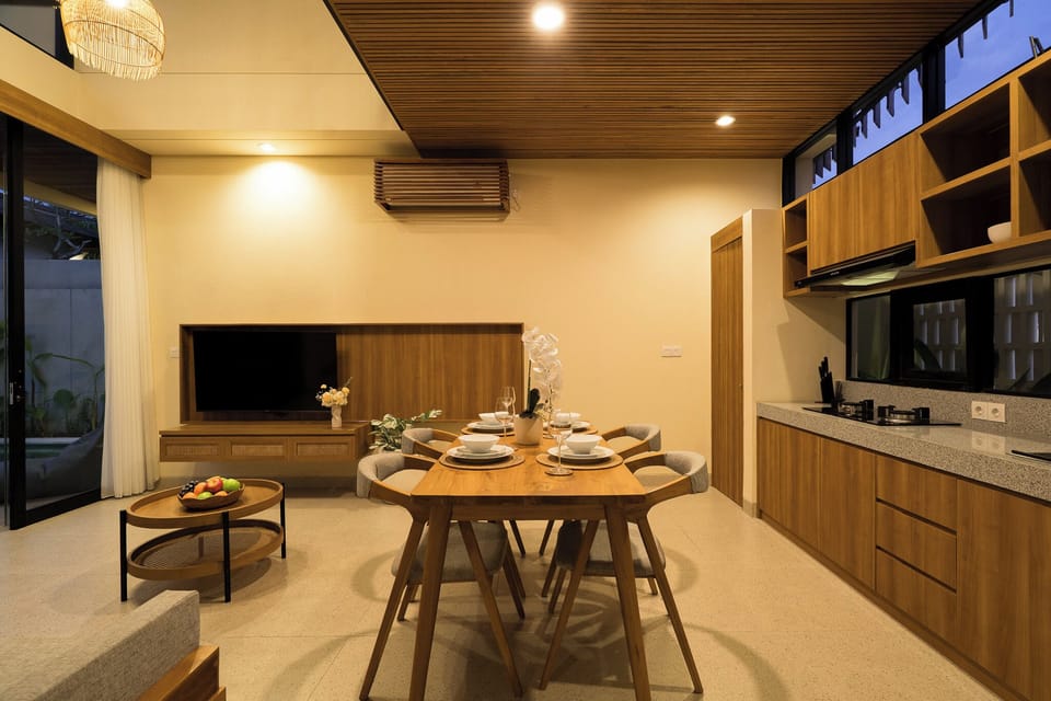 Villa, 2 Bedrooms, Private Pool, Pool View | Living room | 65-inch Smart TV with cable channels, Netflix, streaming services