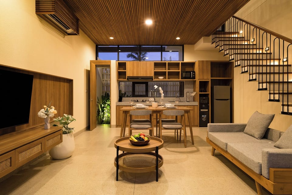 Villa, 2 Bedrooms, Private Pool, Pool View | Living room | 65-inch Smart TV with cable channels, Netflix, streaming services