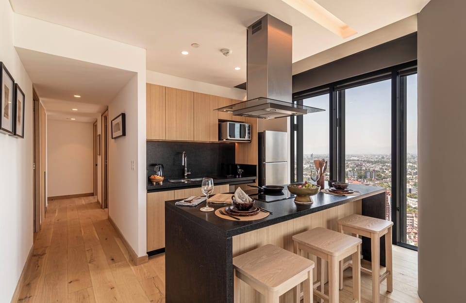 Superior Suite | Private kitchen | Fridge, microwave, oven, stovetop