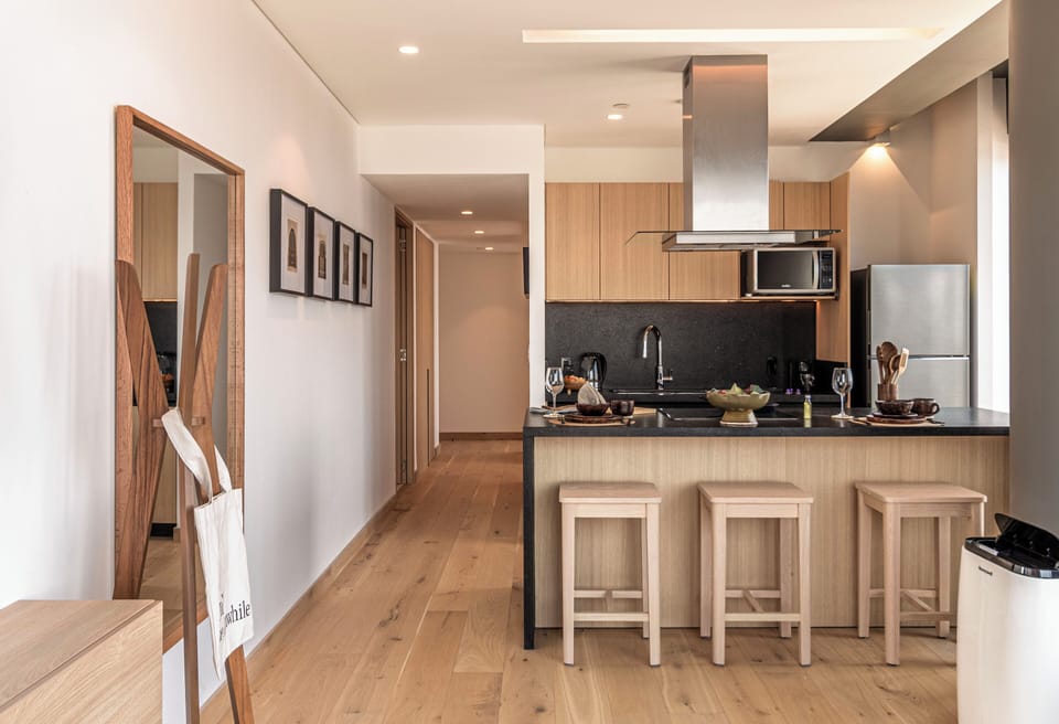 Deluxe Two Bedroom Apt with Panoramic View | Private kitchen | Espresso maker, fridge, microwave, oven