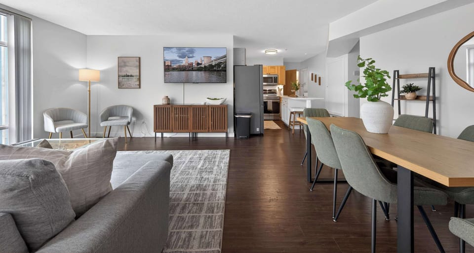 Stylish living and dining space with contemporary furnishings designed for comfort, connection, and relaxation.