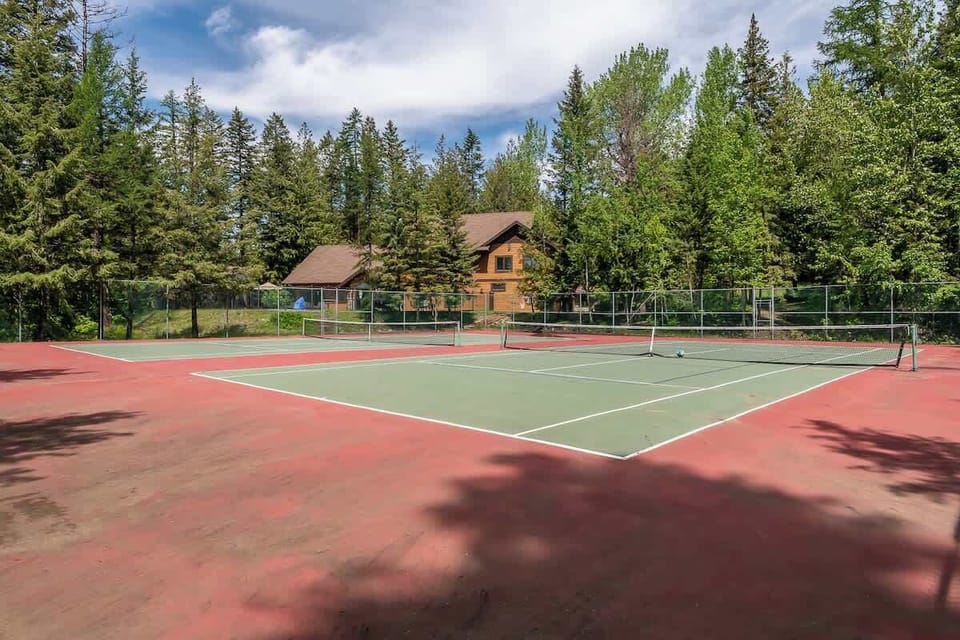 Tennis and Pickleball Courts, with a Basketball Hoop