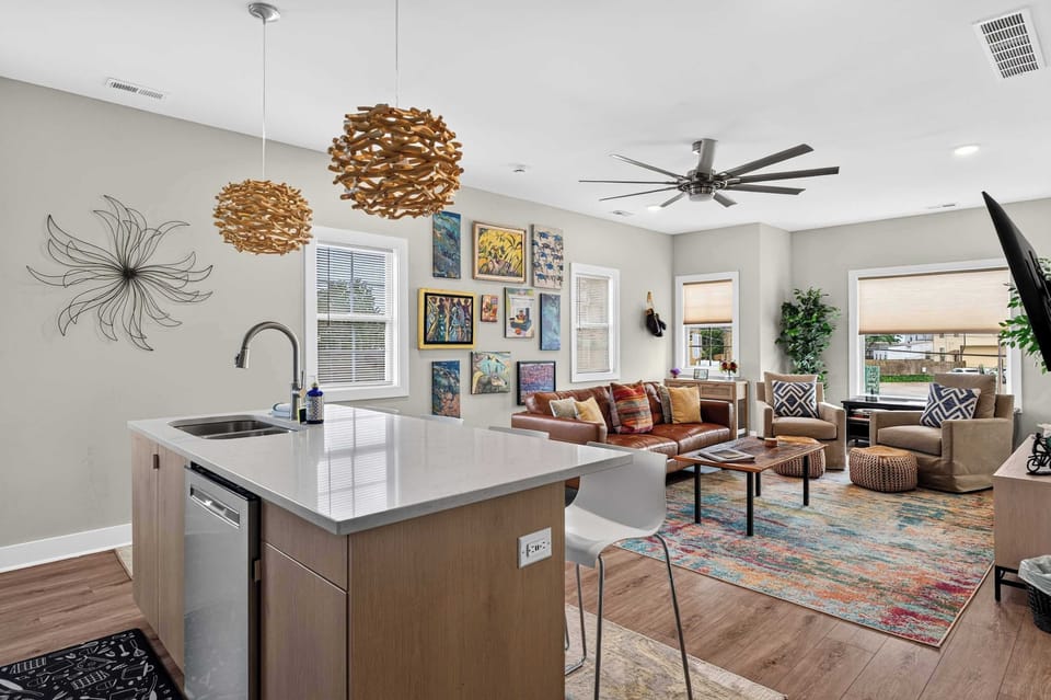 Kitchen: Gather around the island to plan your next Louisville adventure, eat great food or check your socials!