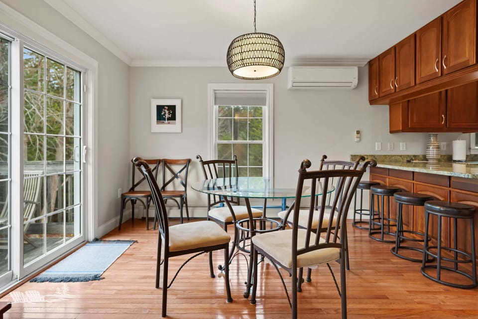 The dining area