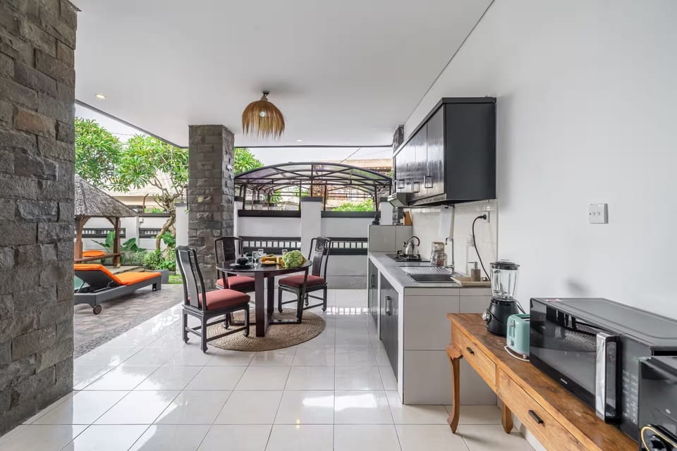 Family Villa, 3 Bedrooms, Private Pool | Private kitchen | Electric kettle, toaster, blender, spices