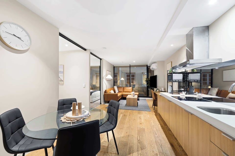 Open-plan living, kitchen and dining area