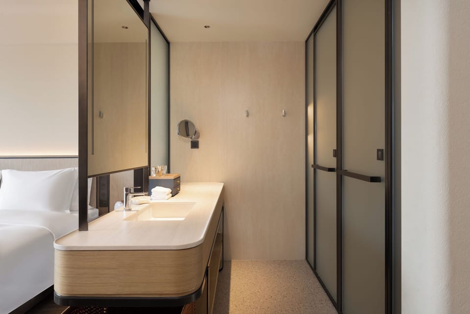 Shower, free toiletries, hair dryer, bathrobes