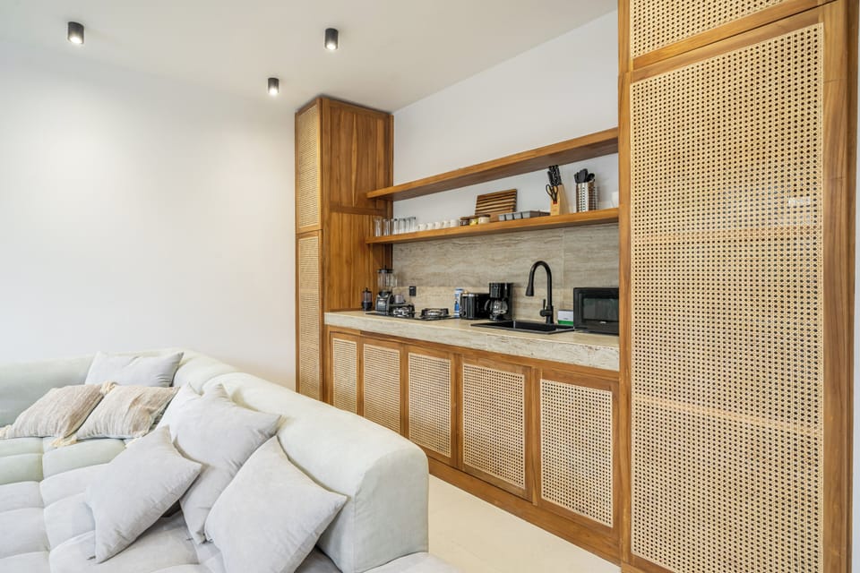 Luxury Villa, Pool View | Private kitchen | Coffee/tea maker, toaster, blender, spices