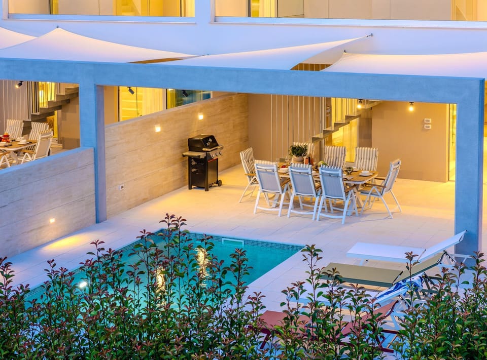 House (Villa Axia with pool) | Outdoor pool | Outdoor pool, sun loungers