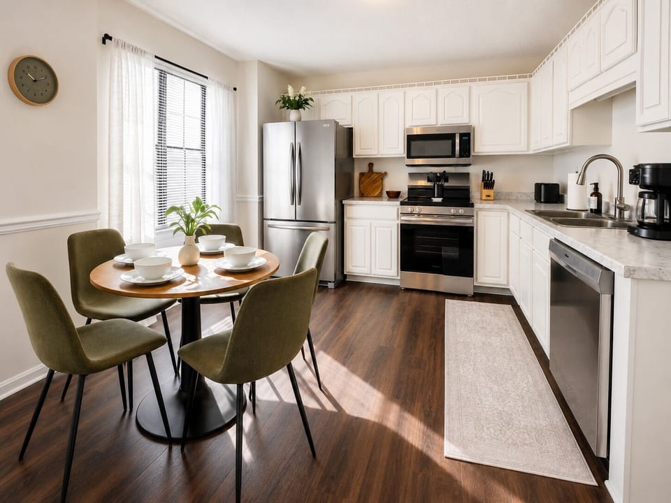 Fully equipped Kitchen w/Dining table (Seats 4)