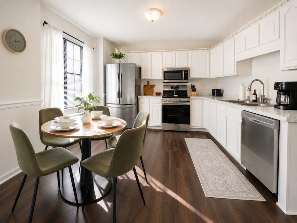 Fully equipped Kitchen w/Dining table (Seats 4)