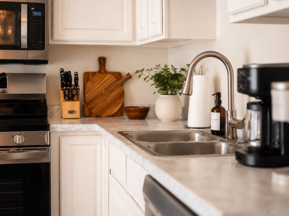 Fully equipped Kitchen w/Dining table (Seats 4)
