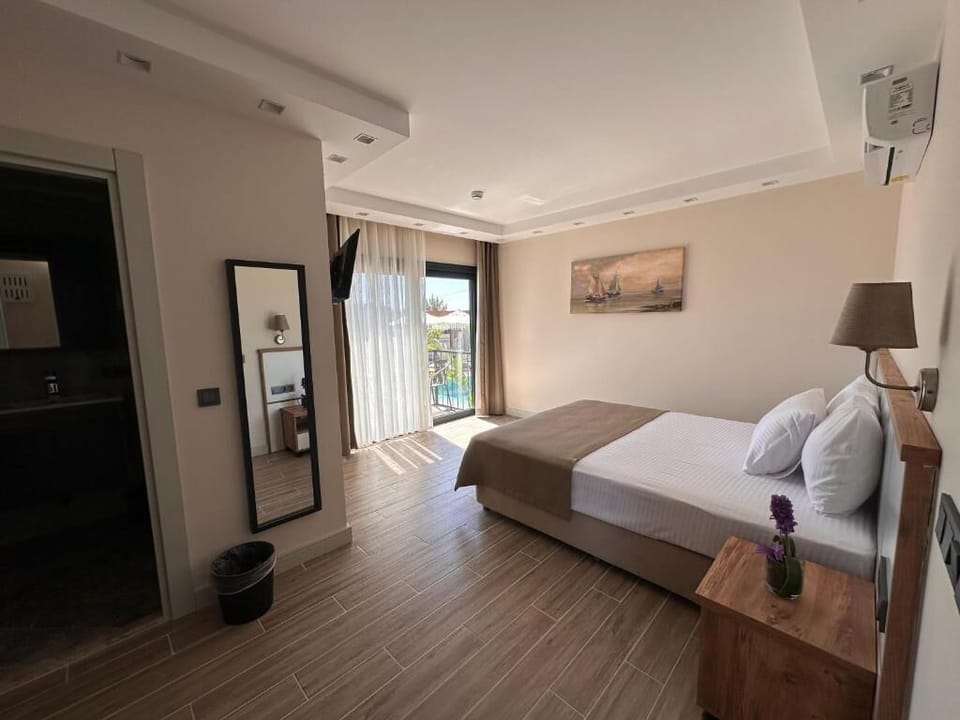 Standard Double Room, Balcony, Pool View | Minibar, desk, free WiFi, bed sheets