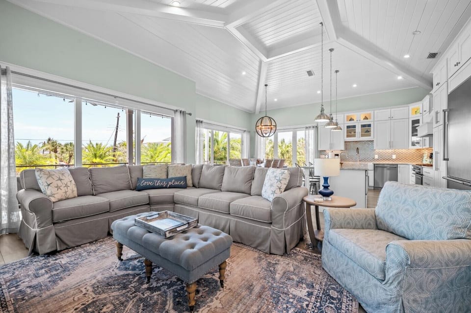 Cozy coastal gathering space